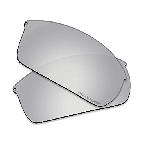 Polarized Replacement Lenses Compatible with Oakley Wiretap Sunglass - Silver Chrome