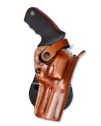 Leather Paddle OWB Revolver Holster with Retention Strap Fits Taurus Raging Bull 44 Magnum 4