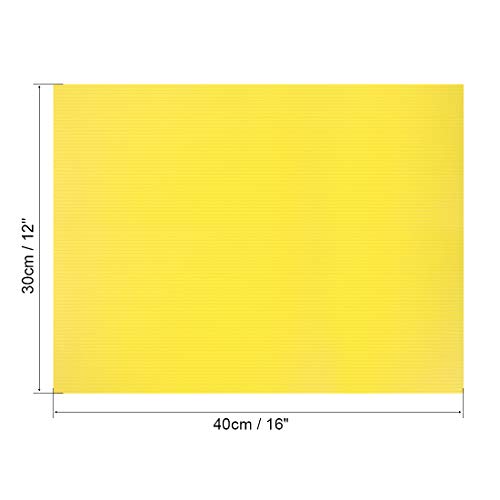 Image of uxcell Corrugated Plastic Sheets,3mm Yellow Blank Yard Lawn Signs,12 Inch x 16 Inch,Waterproof Sign Blank Board 1pcs