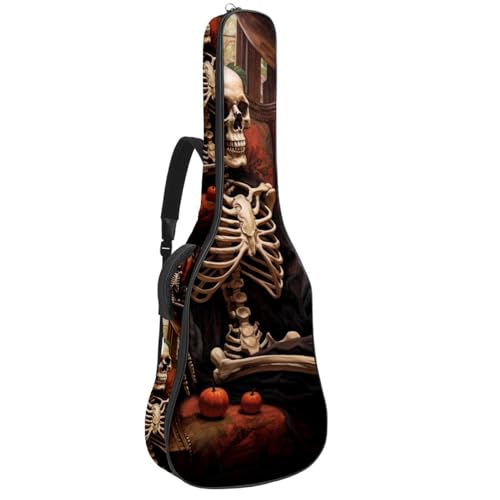 Sac pour guitare classique Halloween Skull avec bandoulière réglable pour basse