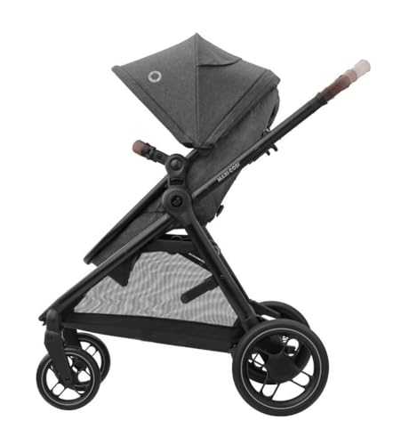 Maxi-Cosi Zelia S Trio carrinho de bebé 3 peças, 0 – 4 anos, até 22 kg, dobrável, compacto e reclinável cadeira de passeio, com CabrioFix S i-Size cadeira de carro para bebé, acessórios, bolsa de