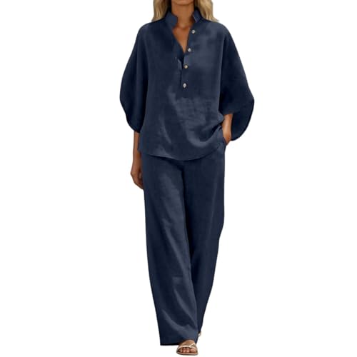 Camisa y pantalón conjunto casual de dos piezas monocolor ropa cómoda de hombre para diario