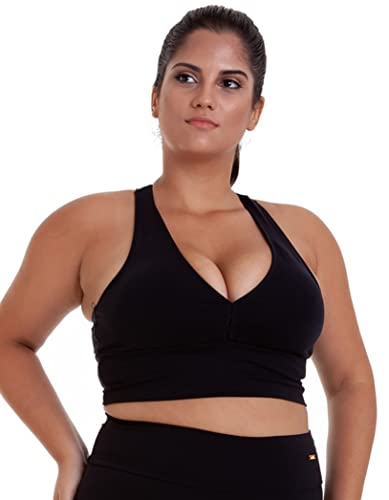 TOP PLUS SIZE SUPPLEX BASICO PRETO BEST FIT