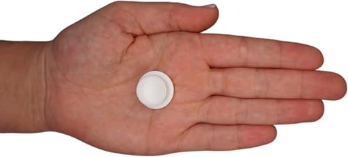 Image of (Pack of 20) White Plastic Hole Plugs 0.83 inch x 0.67 inch (21 x 17 mm), Drill Hole Cover Caps, Furniture Hole Plug, Screw Hole Plugs