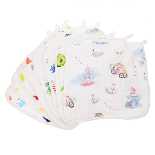 Serviettes bébé en coton absorbant et finitions douces lot de 8 lingettes de toilette premium