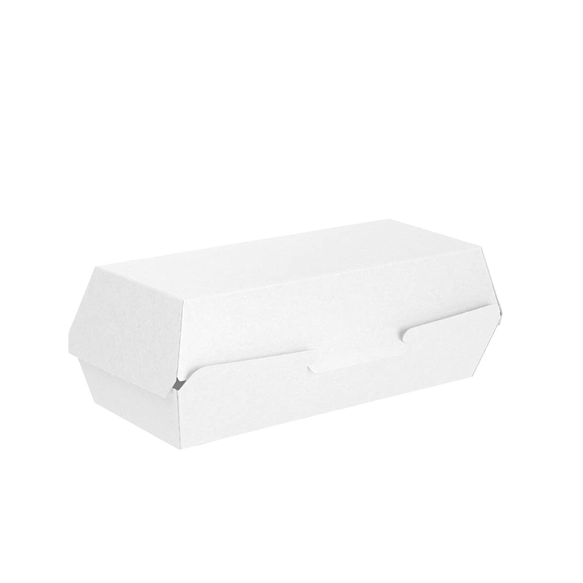 García de Pou 50 Unités - Coquilles Hot Dog Thepack 230 g/m2, 23,2 x 9 x 6,3 cm Blanc Carton Ondulé Nano-Micro