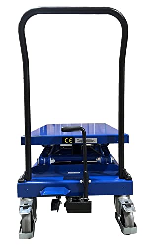 Premium Foot Release Double Scissor Lift Work Bench Table – 275 Lbs Capacity 56" Lift Height 33" X 19.6" Platform Size Designed Slow Dropping Speed Pake Handling Tools Brand #TOP5