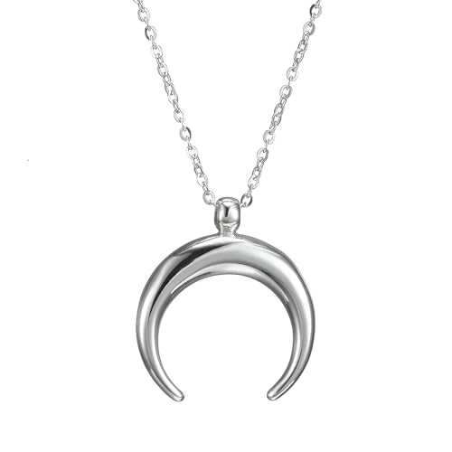 Collier Pendentif Lune en Argent 925 hypoallergénique pour peaux sensibles et amateurs de vintage