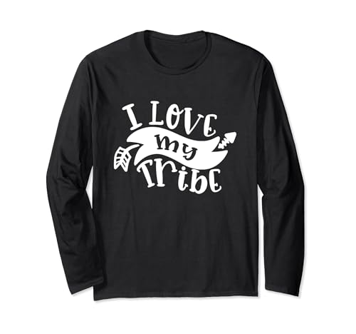 Me encanta mi tribu, linda y divertida reunión familiar Manga Larga