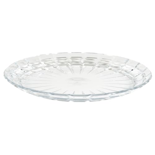 アイジェイ(IJ) カットデザイン プレート 皿 サラダ皿・取り皿 クリア 透明 直径20cm 食洗機対応 耐熱100度 生涯割れない保証書付き キャンプ アウトドア 子供用 日本製プラキラ(Plakira)