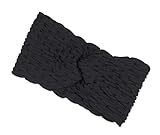 Scünci by Conair Extra-Wide Twist Headwrap, Made in Italy, in Black, 1 Count