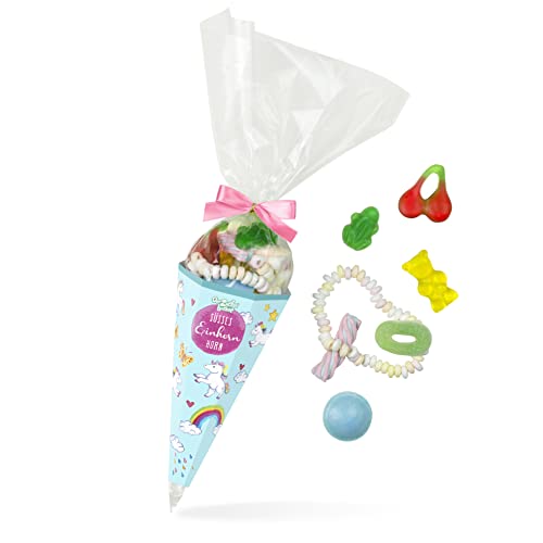 Süßes Einhorn Horn – toller Süßigkeiten-Mix in süßer Zuckertüte, schöne Geschenk-Idee für Einhorn-Fans Süßes Einhorn Horn – toller Süßigkeiten-Mix in süßer Zuckertüte, schöne Geschenk-Idee für Einhorn-Fans