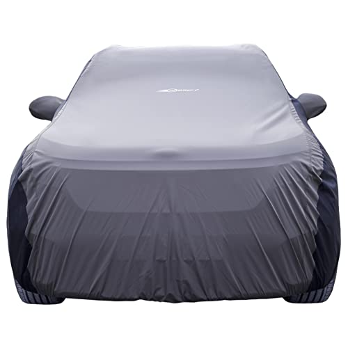 Image of NEODRIFT 'SuperTech' Car Cover for MG M9 (100% Water-Resistant, All Weather Protection, Tailored Fit, Multi-Layered & Breathable Fabric) (Colour: L.Grey+Blue)