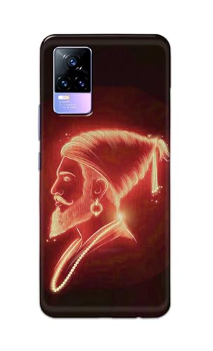 Image of Plastic Printfidaa Printed Hard Back Cover Case For Vivo Y73 | Vivo V21E 4G Back Cover (Chatrapati Shivaji Maharaj) -112, Black
