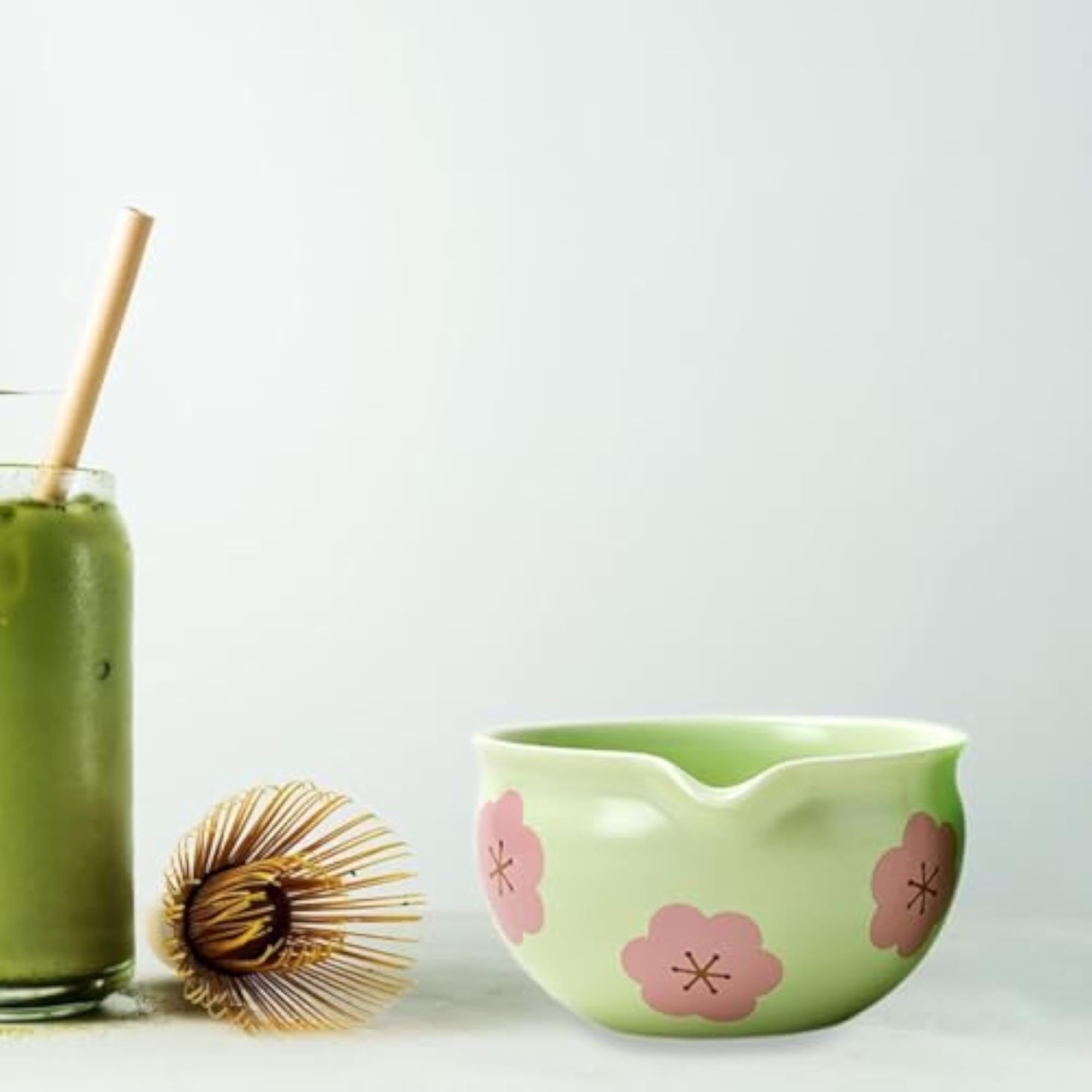 Handmade Ceramic Matcha Bowl with Spout, Gift for Friends