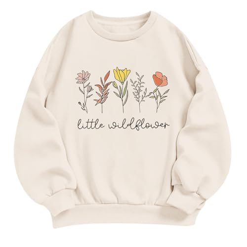 KEEVICI Cute Flower Sweatshirt for Girls