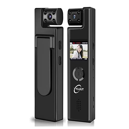 Body Camera Mini Pen Camera Hidden Spy Small Tiny Surveillance Equipment Micro Cam 1.2 inch Screen HD 1080P Home Portable with IR Night Vision Motion Detection Alerts with Back (no WiFi Needed)