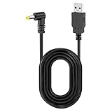 PSP充電器 PSP充電ケーブル 1m ブラック/ホワイト USB to DC4.0/1.7mm L型DCコネクタ ゴリラ/パナソニックカメラ等対応 高耐久設計 ポータブル充電ケーブル PSP全モデル 1000/2000/3000用 (ブラック)