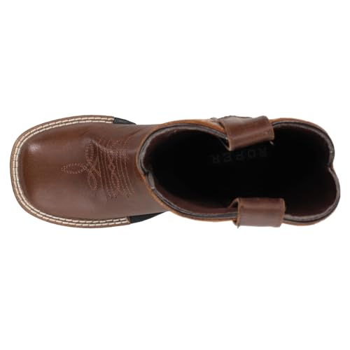 Roper Girls Monterey Leopard (Toddler/Little Kid) Western Boot, Brown, 94