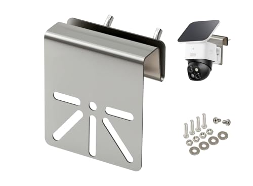Lighfast Gutter Mount Bracket Compatible with Eufy SoloCam S340/S330/E30, No Drill Installation Weatherproof Mounting Bracket with Anti-Rust Screws for Outdoor