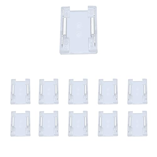 Clearhill 8mm 2Pin 10Pcs Light Strip Connectors,High Current,Max 6A,Ultra Slim,Strip to Strip Connectors for Single Color 5V/12V/24V Light Strips,Transparent Terminal,Safe Connection.