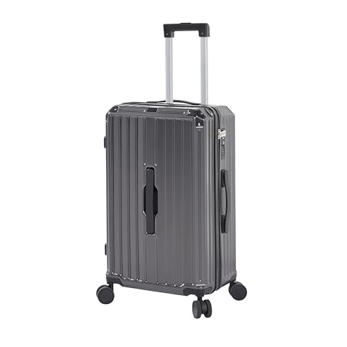 PC+ABS Lightweight Luggage Set - 4 pcs with Collapsible Cup Holder, 360¡ã Silent Spinner Wheels, TSA Lock, Gray - Travel in Style and Convenience!3