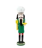 Clever Creations Pizza Man 12 Inch Traditional Wooden Nutcracker, Festive Christmas Décor for Shelves and Tables