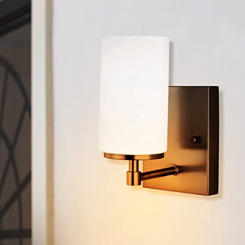 Image of Generation Lighting 1-Light Alturas Contemporary Bath Fixture Wall Lamp Brushed Oil Rubbed Bronze 4124601-778 | Bathroom Light Fixture for Home Decor | Vanity Light Fixture and Bathroom Accessory