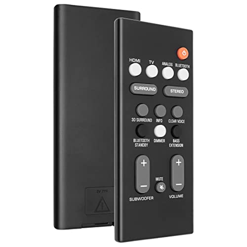 Replacement Remote Control Vaf7640 Vaf76400 For Yamaha Ats-1080 Ats1080 Yas-108 Yas108 Home Theater Audio Soundbar System(With Battery) #TOP2