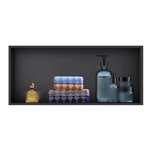 Niche de douche encastrée étanche en acier inoxydable avec support de rangement mural durable