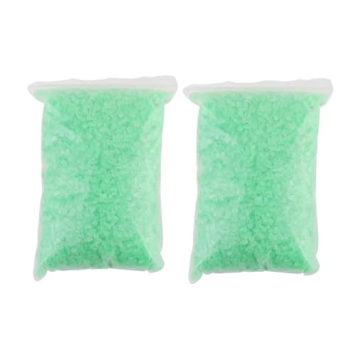 Toyvian 2 Pezzi Sabbia Colorata in Vetro Verde per Decorazioni Acquario e Micro Paesaggi Sabbia Ecologica Sicura per Pesci