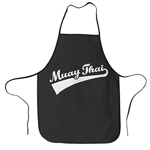 Arts martiaux Muay Thai BBQ Grill Tabliers pour hommes et femmes - Tabliers amusants pour maman papa ami Tablier de cuisine professionnel Taille unique Idéal pour la cuisine, la cuisson, le jardinage,