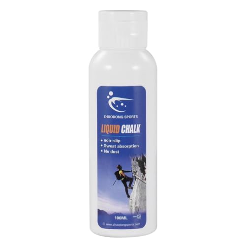 Tiza líquida para levantamiento de pesas, carbonato de magnesio, 100 ml, resistente al sudor, secado rápido, agarre antideslizante, ayuda de entrenamiento portátil para gimnasia, escalada, golf, baile