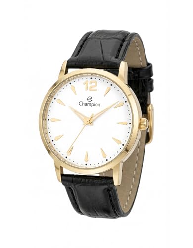 Relogio Feminino Champion Dourado Couro CH24062M