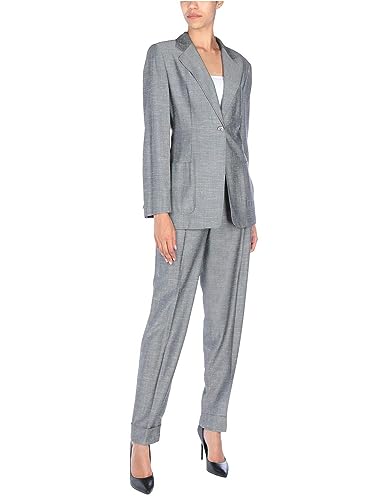 Drkobr Mujeres Lino Dos Piezas Traje de Verano Señoras de Talla Chaqueta Pantalones Casual Cómodo Trajes