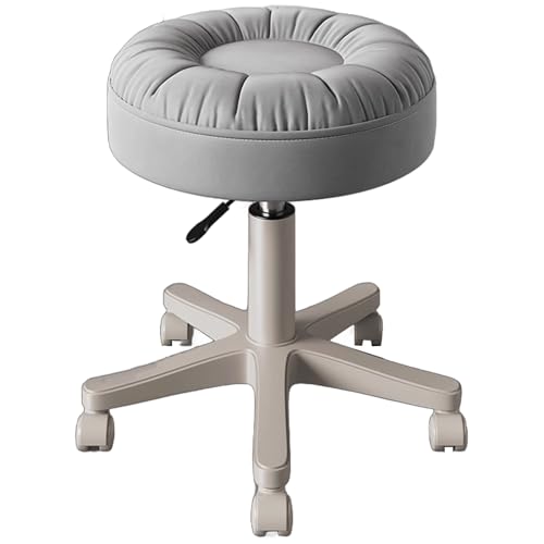 Generic - Tabouret à roulettes pivotant réglable en hauteur avec siège rembourré ultra doux pour magasin, laboratoire, salon de beauté, établi