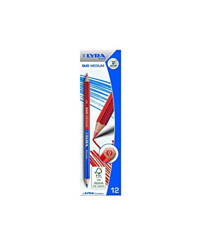 Fila 2640101 Lyra Matita Bicolore Duo Medium, Rosso/Blu, 1 Pezzo