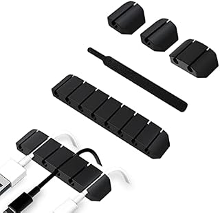5 Pcs Cable Organisers Clip, Cable Management Wire Holder Organizer Self Adhesive Holders for Tidy Clips Desk Office Accessories and Home,Mouse ,USB, Phone Cable (5 Pcs)