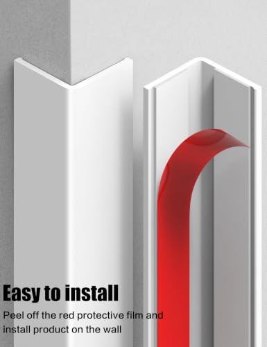 Image of ‎Frychee Wall Corner Protector, Walls Edge Protector，Self-Adhesive Wall Corner Guards,PVC Double Side Edge Protector， Furniture Stairs Guard (6, 2.5x150cm /0.98x59.1in)