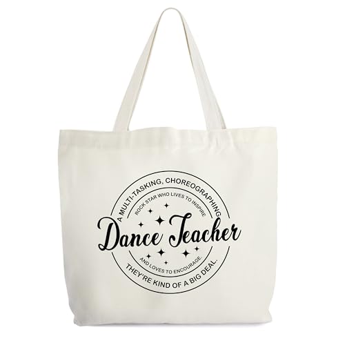 Dance Teacher Canvas Tote - Definition, Appreciation Gift, Stuff Bag, Retirement Gift for Women, Shoulder Bag for Teachers -19