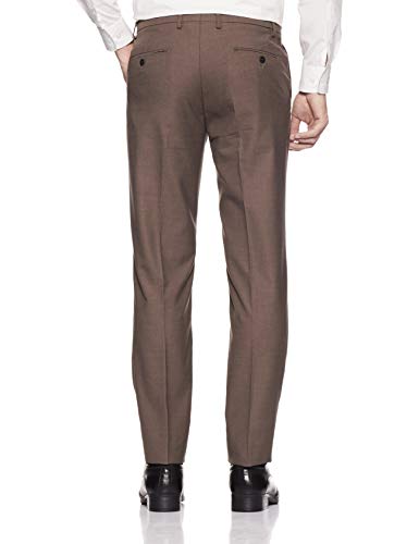 Image of Men Grey Textured Formal Trousers