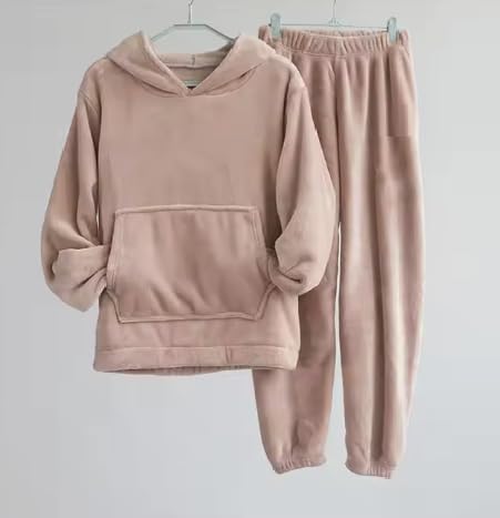 Image of GEIFA Women Cold-weather polyester wear hooded tracksuit Soft fabric women stylish cord set for women winter wear Pack of 1