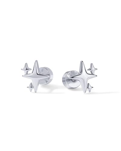 Image of PAVOI 14K Gold Plated Dainty Flat Back Earrings for Women, Piercing Studs