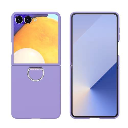 Image of Scalebee Back Cover Case for Samsung Galaxy Z Flip 7 / Flip7 5G, Purple | Ultra Thin Slim, Protective Case, Metal Ring
