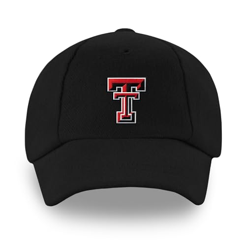 Creative Knitwear Texas Tech Red Raiders Toddler Unisex Baseball Cap Black Solid Embroidered Logo - Size 12-24 Months