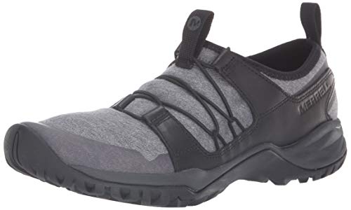 Merrell Women's Siren Guided MOC Jersey Q2 Sneaker, Black/Charcoal, 8 M US