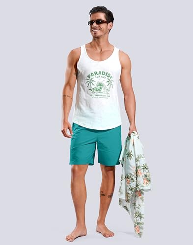 Image of G Gradual Mens Swim Trunks with Compression Liner 7 inch /9'' Quick Dry Board Shorts Swimsuit Bathing Suit for Men Zipper Pockets