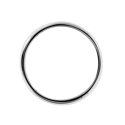 Women's Sterling Silver 950 Polished Silk Fit Wedding Band Ring 5MM2