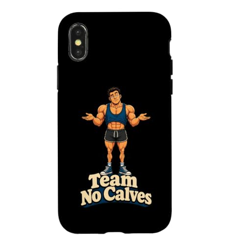 Team No Calves �R�~�b�N �E�G�C�g���t�e�B���O �W�� ���[���A �X�}�z�P�[�X iPhone X/XS �p