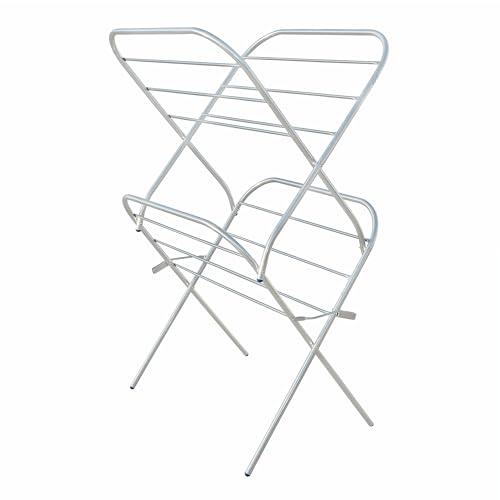 Image of Familia Premium Stainless Steel Foldable Cloth Drying Stand - (Cross Type 2-Tier- SS)